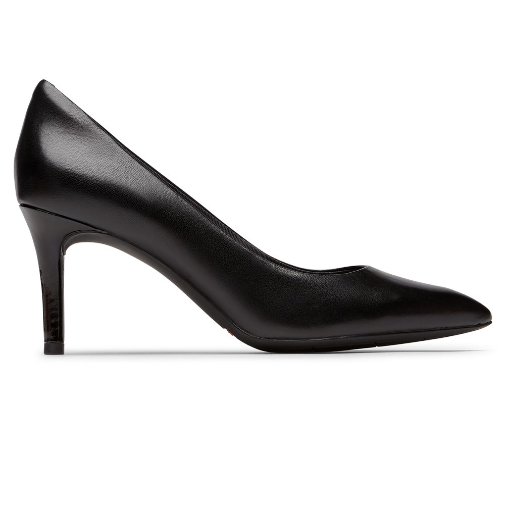 Pantofi Cu Toc Rockport Dama Total Motion 75Mm Pointed Toe Heel Negrii - Romania 0821-XIYBL